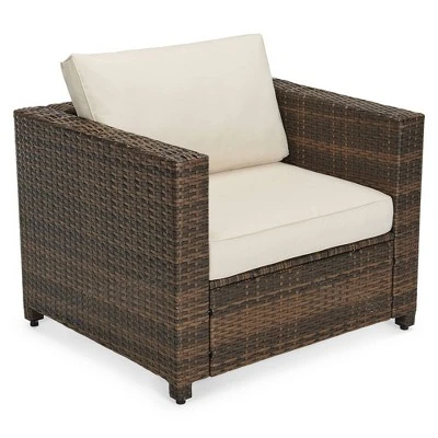 4pc Wicker Patio Sectional Seating Set - Beige - EDYO LIVING - Image 4