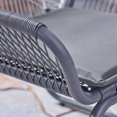 Milan 2pk Steel Club Chairs - Gray/White - Christopher Knight Home - Image 4