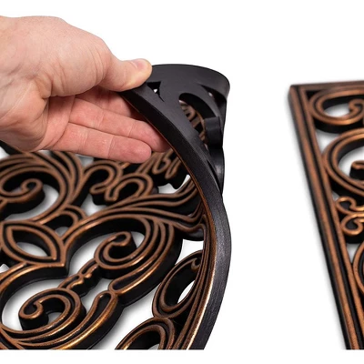 BirdRock Home Rubber Stepping Stone Tiles - 15 X 15" - Set Of 3 - Copper