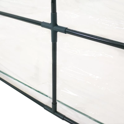 Sunnydaze Decor Sunnydaze Outdoor Portable Plant Shelter Mini Greenhouse With Double Zipper Doors And Cover - Clear - Image 4