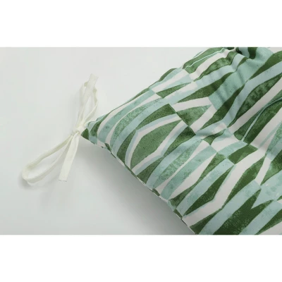 Outdoor/Indoor Tufted Seat Cushions Nevis Waves - Pillow Perfect - Image 2