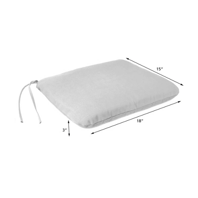 2pk 18" X 15" Monoblock Outdoor Seat Cushions - Jordan Manufacturing - Image 2