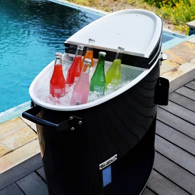 80qt Sporty Oval Rolling Patio Cooler - Permasteel - Image 3