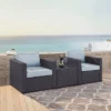 Biscayne 3pc Outdoor Wicker Seating Set - Mist - Crosley