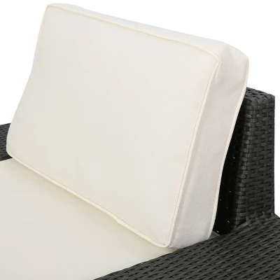 Santa Cruz 8pc Wicker Sectional Gray - Christopher Knight Home - Image 6