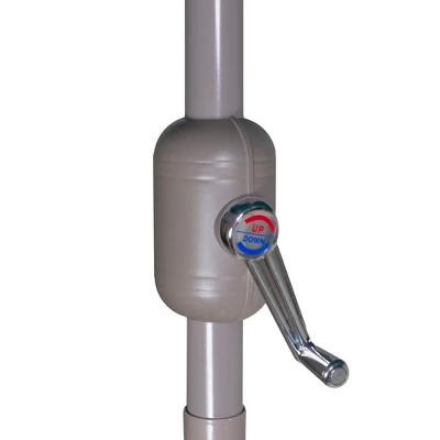 Northlight 7.5ft Outdoor Patio Market Umbrella With Hand Crank, Taupe - Image 3