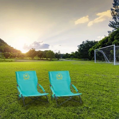 Maui And Sons Comfort Sling Back Bag Beach Camping Picnic Chair Teal - Image 6