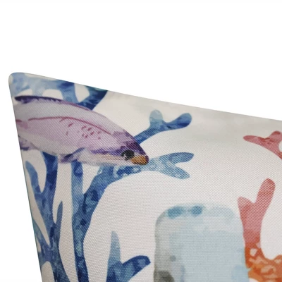 20" X 20" Sealife Beaded & Embroidered Decorative Patio Throw Pillow - Edie@Home - Image 4