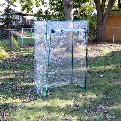 Sunnydaze Decor Sunnydaze Outdoor Deluxe Portable Large Potted Plant And Starter Tomato Plant Greenhouse With Roll-Up Door - Clear - Image 10