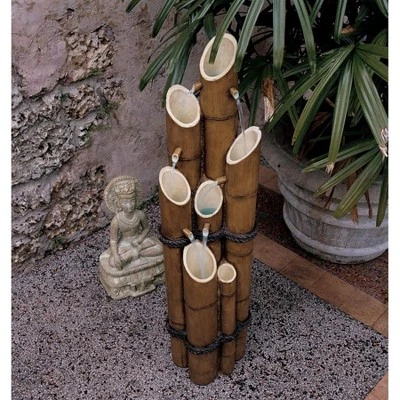 Design Toscano Cascading Bamboo Sculptural Fountain