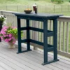 Lehigh Bar Height Rectangle Outdoor Table - Federal Blue - Highwood