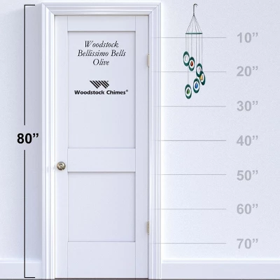 Woodstock Wind Chimes For Outside, Garden Décor, Outdoor & Patio Décor, 28", Woodstock Bellissimo Bells Wind Bells - Image 3
