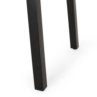 Pointe Outdoor Modern Industrial Aluminum Rectangle Dining Table - Gray/Matte Black - Christopher Knight Home - Image 6