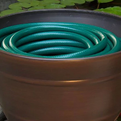 Liberty Garden Banded High Density Resin Hose Holder Pot With Drainage (2 Pack) - Image 4
