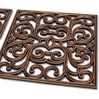 BirdRock Home Rubber Stepping Stone Tiles - 15 X 15" - Set Of 3 - Copper - Image 4