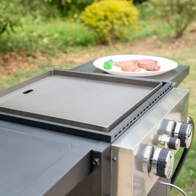 Captiva Designs E02GR010 2-Burner Propane Gas Flat Top Grill And Griddle - Black - Image 4