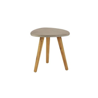 16"x16" Mid-Century Wood Outdoor Accent Table Gray - Olivia & May - Image 3