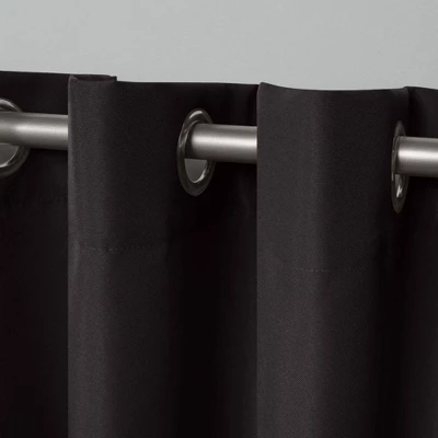 Set Of 2 Indoor/Outdoor Solid Cabana Grommet Top Curtain Panels - Exclusive Home - Image 6