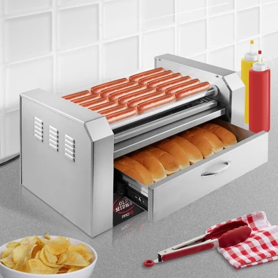 Olde Midway Electric Hot Dog Roller Grill Machine With Bun Warmer, Commercial Grade - Image 6