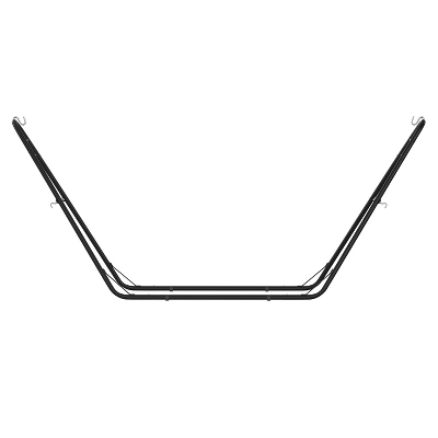 Flash Furniture All-Weather Heavy Duty Steel Hammock Stand For Hammocks 9-14 Feet Long - Black - Image 10