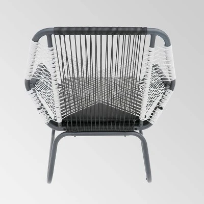 Milan 2pk Steel Club Chairs - Gray/White - Christopher Knight Home - Image 7