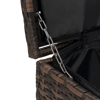 6pc Wicker Outdoor Conversation Set With Cushions - Orange - EDYO LIVING - Image 15