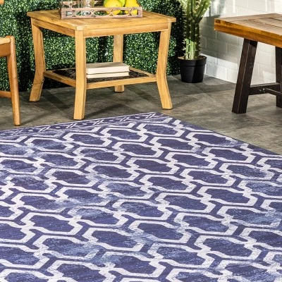 NuLOOM Fae Geometric Machine Washable Indoor/Outdoor Area Rug - Image 8
