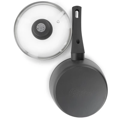 Oster® Oster 1.7 Quart Non Stick Saucepan With Glass Lid In Grey - Image 2