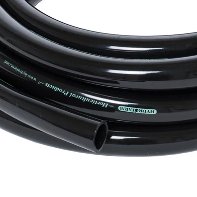 Active Aqua HGTB75GF 3/4 Inch Inside Diameter Vinyl Tubing For Indoor Vegetation Growing Hydroponic Irrigation Systems And Tanks, 25 Feet, Black