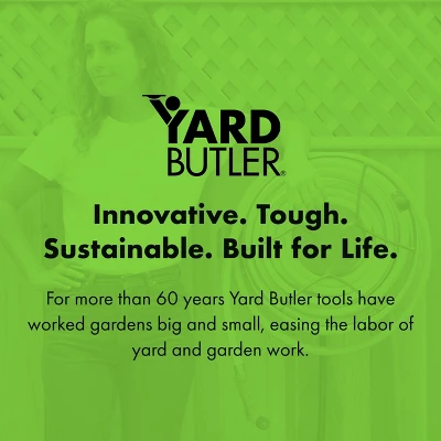 Yard Butler Swivel Hose Reel - Wall Mounted - Heavy Duty Metal Garden Hose Holder With 180 Degree Swivel - ISRWM-180 - Image 6