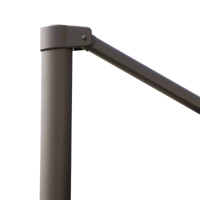 Crestlive Products 11.5'x11.5' Luxury Aluminum Frame Double Top Round Offset Cantilever Umbrella Black - Image 3