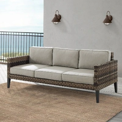 Prescott Outdoor Wicker Sofa - Crosley