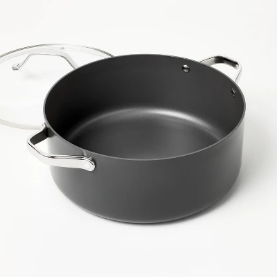 8qt Nonstick Hard Anodized Aluminum Stock Pot Dark Gray - Figmintâ„¢ - Image 2