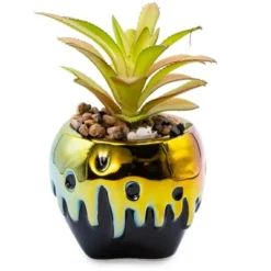 Silver Buffalo Disney Poison Apple Mini Ceramic Planter