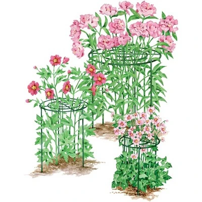 Gardener's Supply Company Grow Through Plant Support | Sturdy Metal Plants Support Frame For Peonies, Rose Ornamental Flower Garden Cage | Wide Top