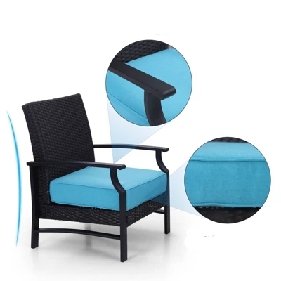 Rattan Wicker Patio Sofa - Captiva Designs - Image 2