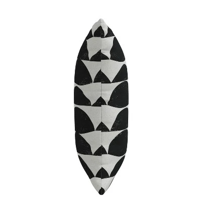 18" X 18" Outdoor Decorative Throw Pillow Halfmoon Black/White - Skyline Furniture