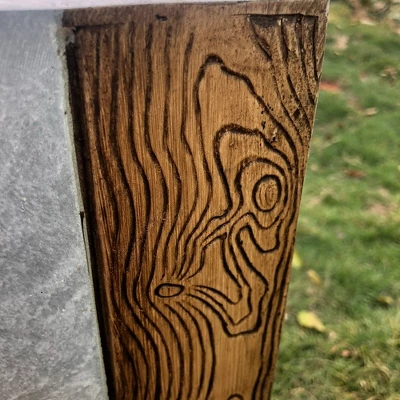 Set Of 2 Kante Lightweight Tall Outdoor Square Concrete Planter Timber Ridge Gray - Rosemead Home & Garden, Inc. - Image 3