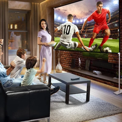 Costway 100'' Projector Screen W/ Stand 16:9 HD 4K Indoor Outdoor Projection Movie Screen - Image 2