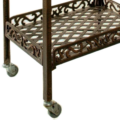 Oakland Living 2 Tier Metal Patio Service Cart - Image 3