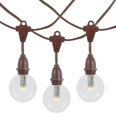 Novelty Lights Globe Outdoor String Lights With 100 Suspended Sockets Suspended Brown Wire 100 Feet - Image 10