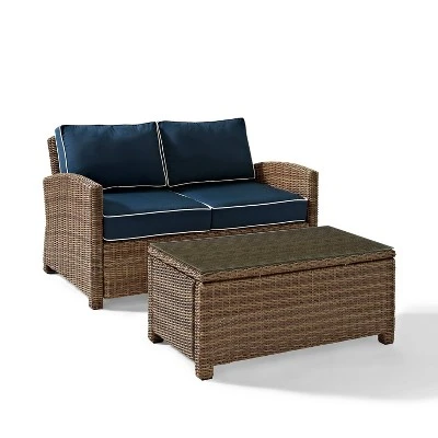 Bradenton Outdoor Wicker Sofa & Coffee Table Set - Crosley - Image 8