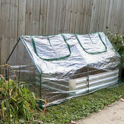 Sunnydaze Decor Sunnydaze Outdoor Portable Plant Shelter Mini Greenhouse With Double Zipper Doors And Cover - Clear