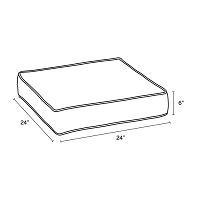 ProFoam Outdoor Deep Seat Bottom Cushion - Light Gray - Arden Selections - Image 6