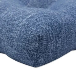 2pc 19" X 19" Outdoor/Indoor Tory Seat Cushion Denim Blue - Pillow Perfect