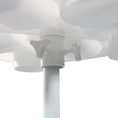 Sunnydaze Decor Sunnydaze Outdoor Drink And Snack Table With Tray Slots And 4 Cup Holders For Beach Umbrella Poles - White - Image 4