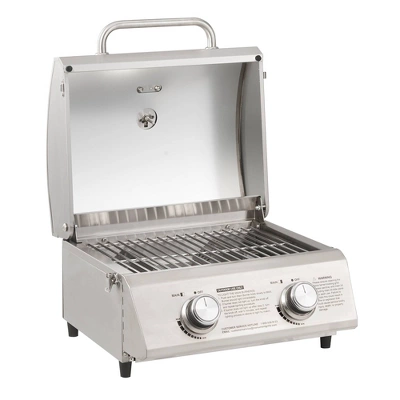 2-Burner Portable Tabletop Stainless Steel Propane Gas Grill Model 13742 - Monument Grills - Image 4