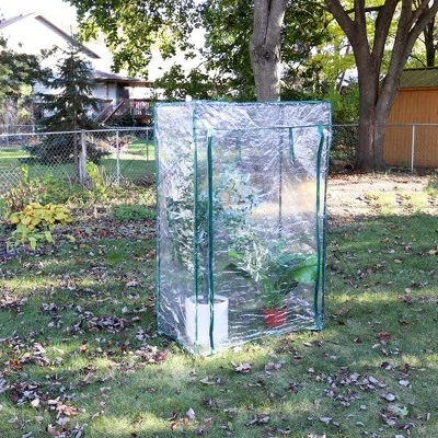 Sunnydaze Decor Sunnydaze Outdoor Deluxe Portable Large Potted Plant And Starter Tomato Plant Greenhouse With Roll-Up Door - Clear - Image 9