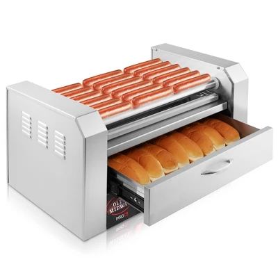 Olde Midway Electric Hot Dog Roller Grill Machine With Bun Warmer, Commercial Grade - Image 2