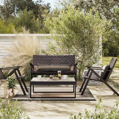 Campton Wicker Patio Loveseat Without Cushion - Threshold™
